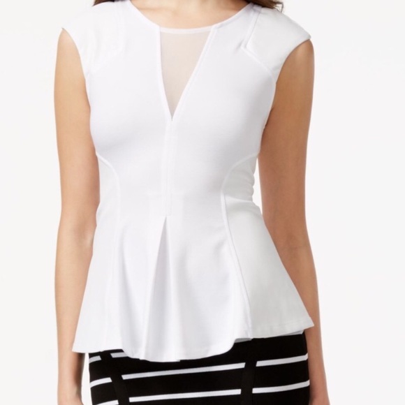 Guess Tops - 🌹Guess coated textured cutout peplum🌹